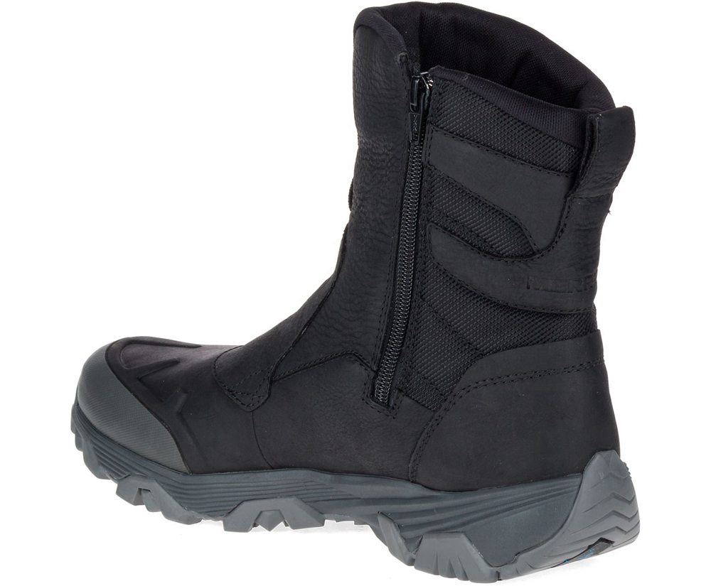 Merrell Boots Black - Coldpack Ice+ 8\" Zip Polar Waterproof - Mens 96XVTWHIR
